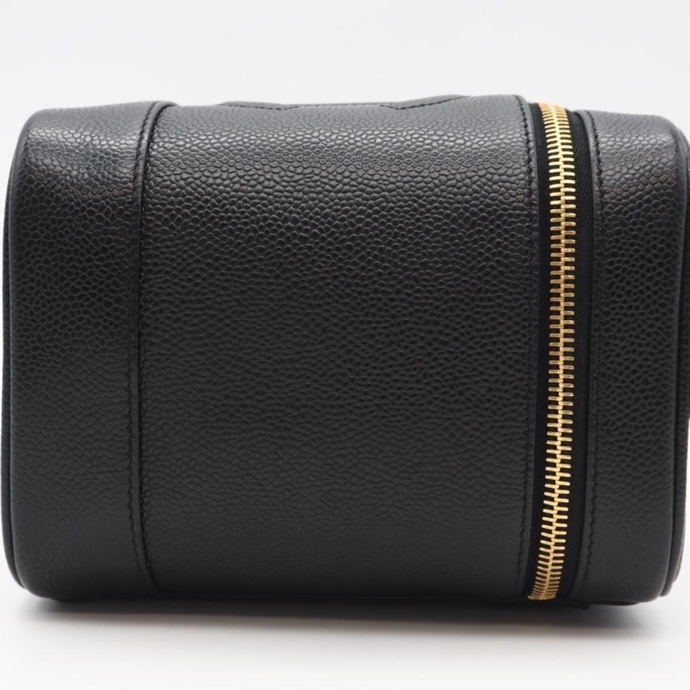 CHANEL Black Caviar Leather Logo Vanity Bag - Picture 7 of 12